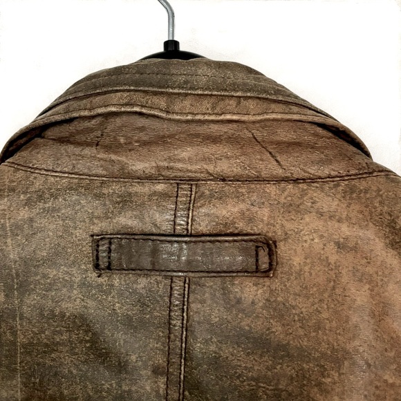 Reed Sportswear Vintage/Retro Brown Genuine Leather Jacket Size 38 Unisex - Picture 9 of 16